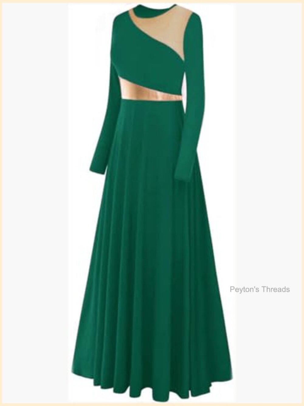 Liturgical Dance Dress Full Length Church Robe Lyrical - Picture 3 of 4
